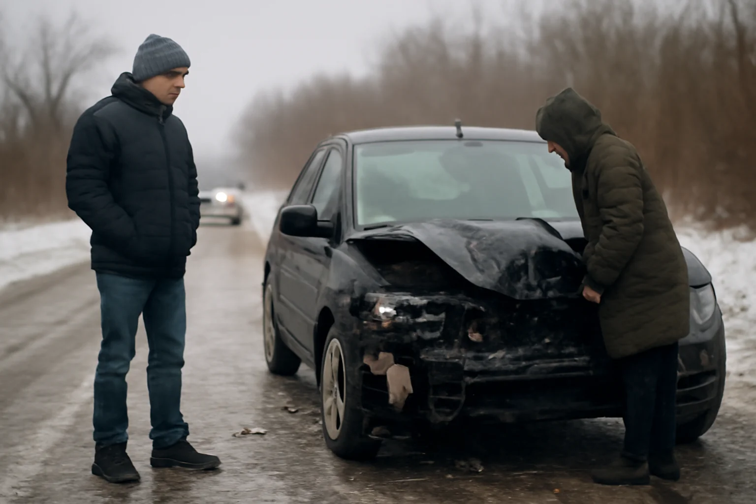 Accident pe Centura Sânmartin, lângă Oradea: poliția indică viteza și gheața de pe carosabil drept cauze principale