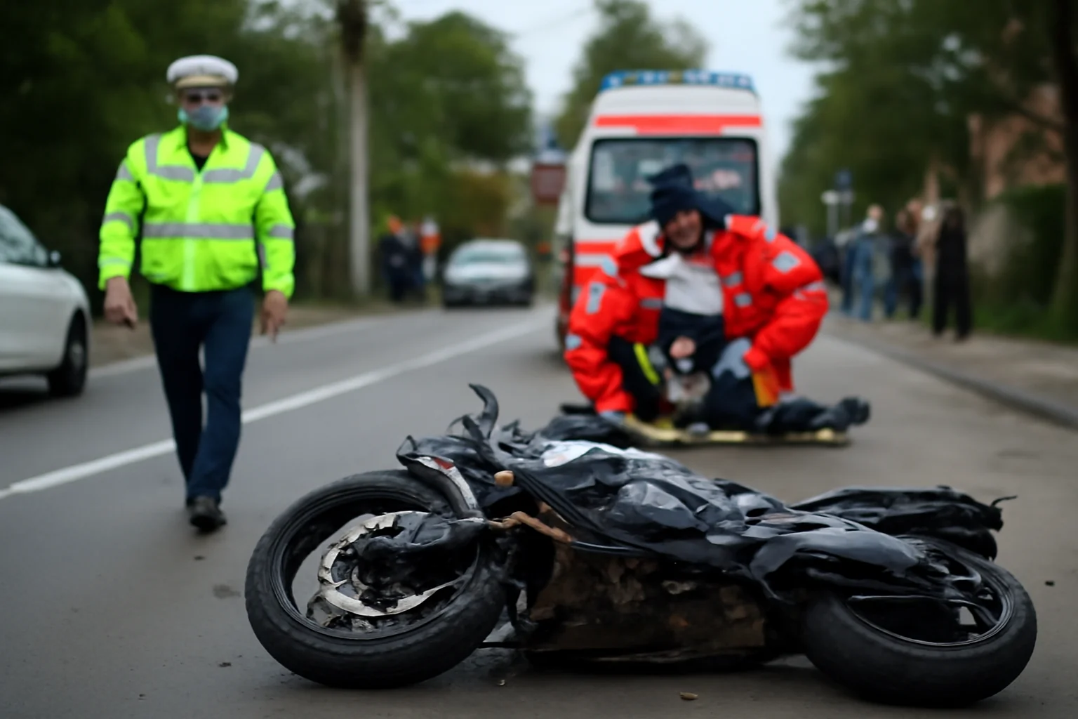 Accident pe strada Transilvaniei: motociclist grav rănit