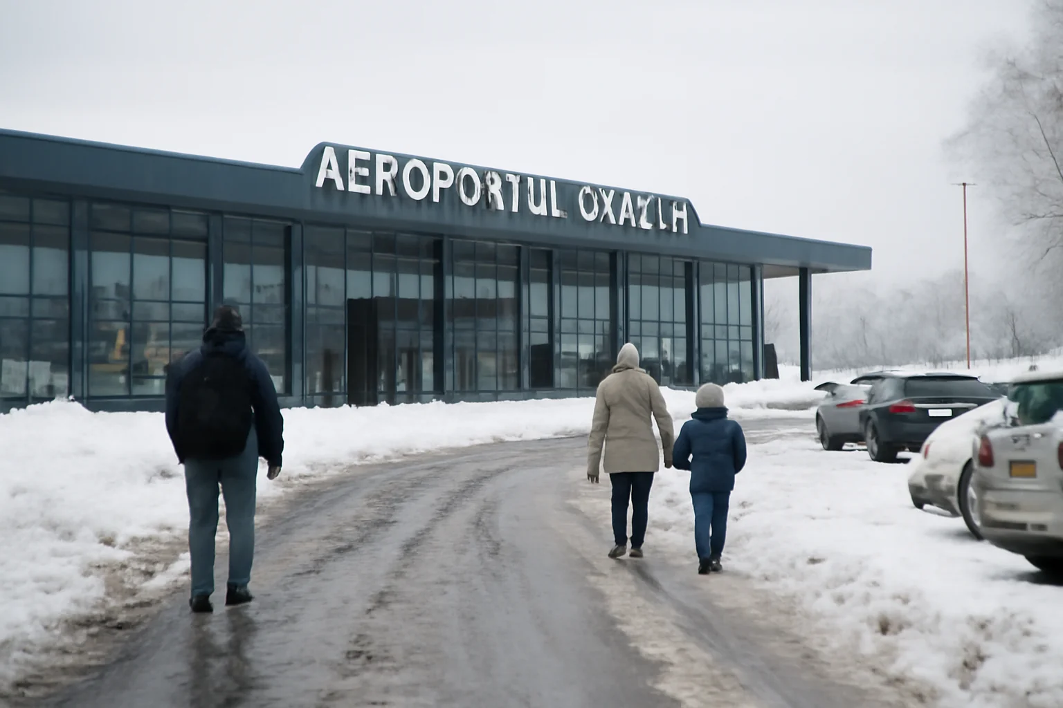 Aeroportul Oradea funcționează normal după ninsorile abundente din Bihor