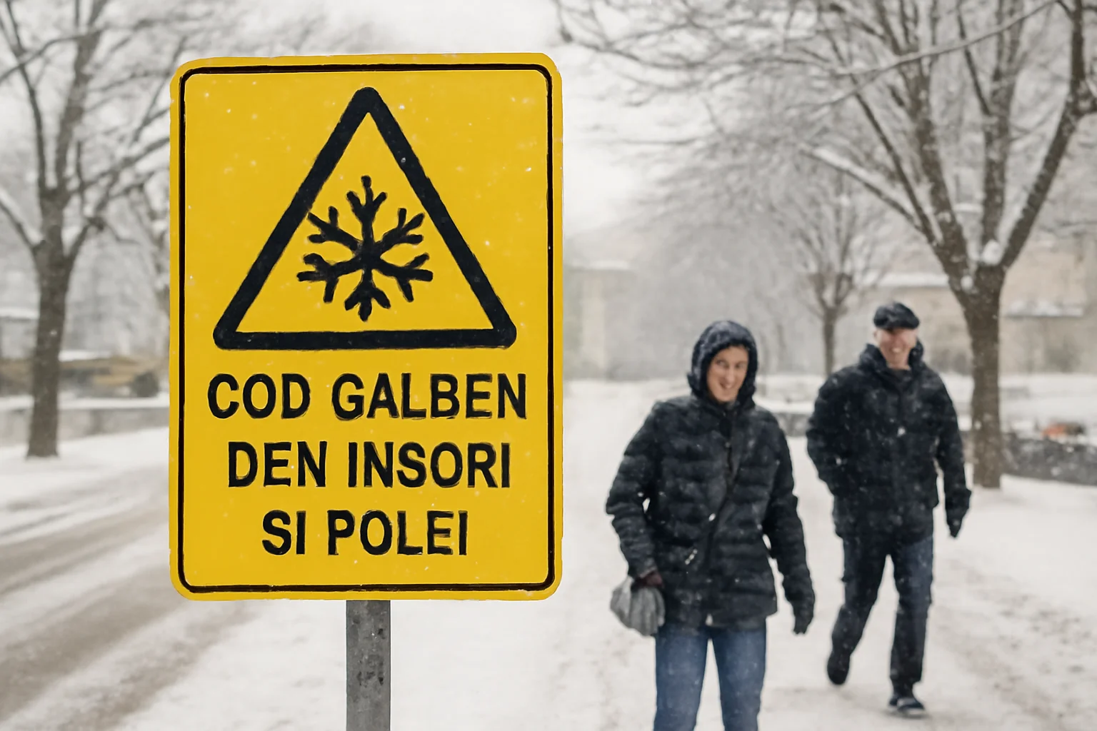 Atenționare meteo de ninsori și polei pentru Oradea și județul Bihor