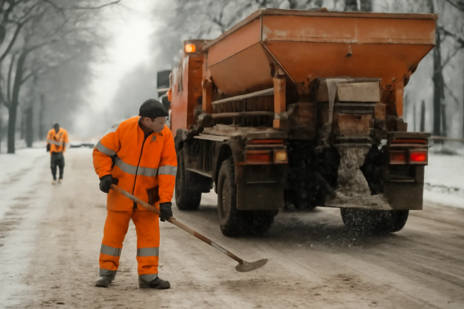Deszăpezire la Oradea: cantități mari de sare și clorură de calciu folosite pe străzi