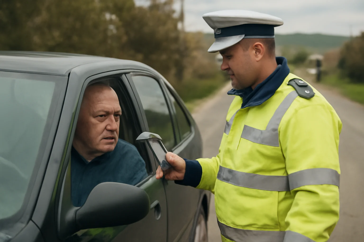 DN 19, zona Biharia: 0,49 mg/l; la Sântandrei, număr de înmatriculare atribuit altui auto