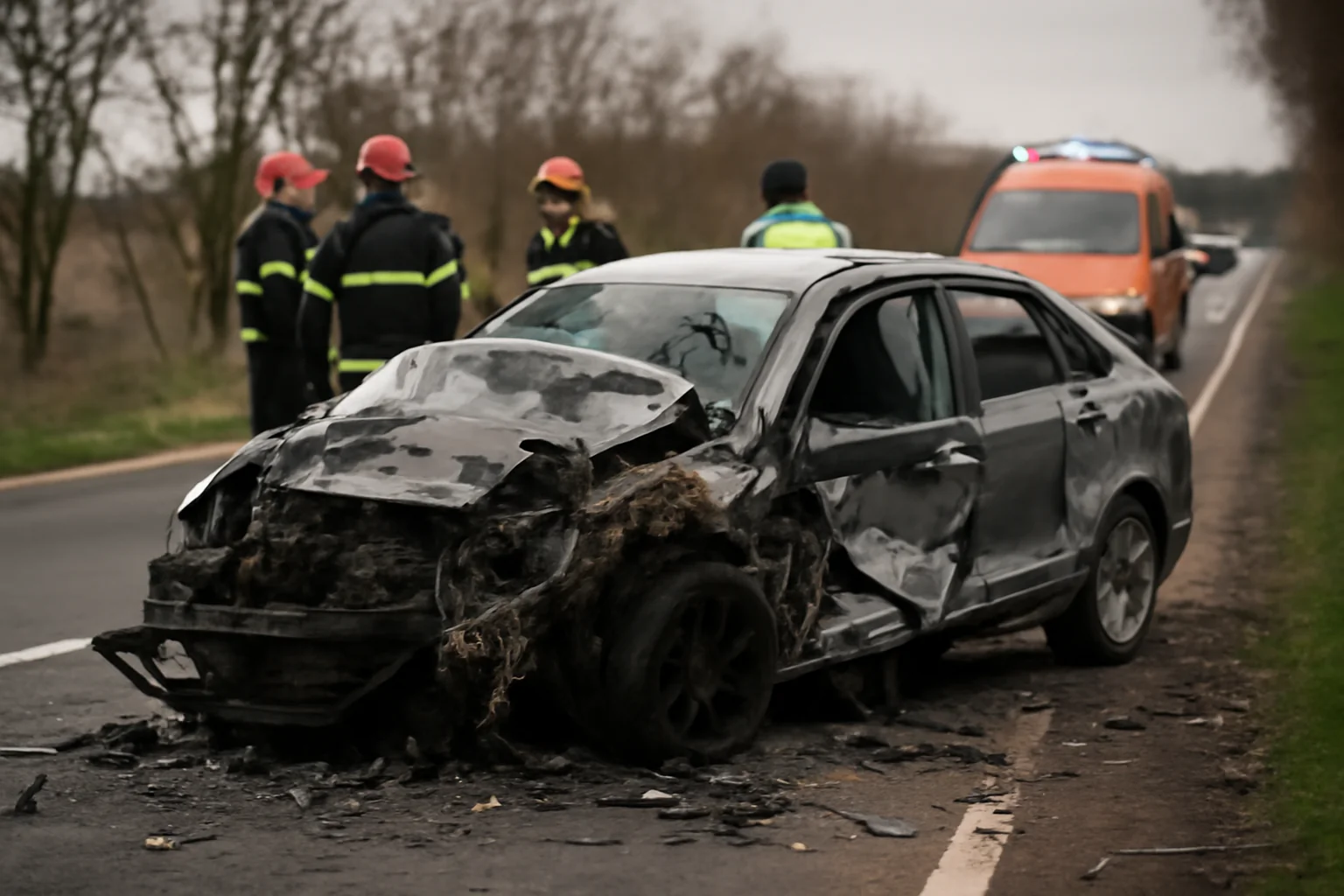 Două persoane rănite într-un accident rutier grav la ieșirea din Oradea spre Biharia