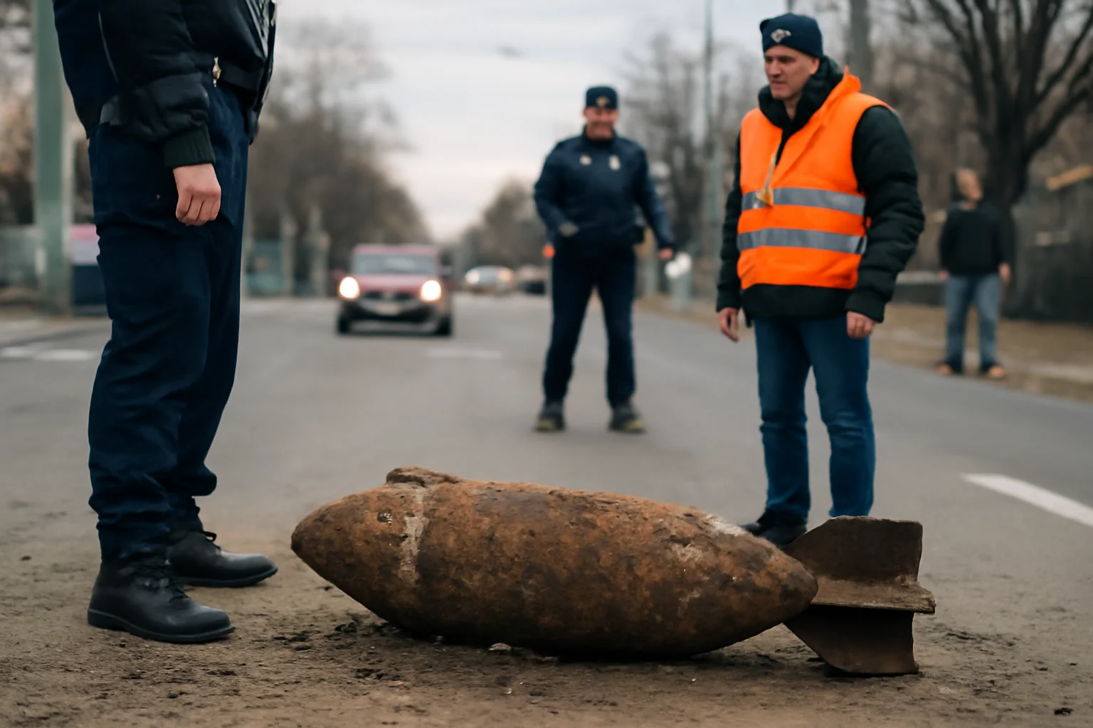 Două proiectile din Al Doilea Război Mondial descoperite pe Calea Aradului din Oradea