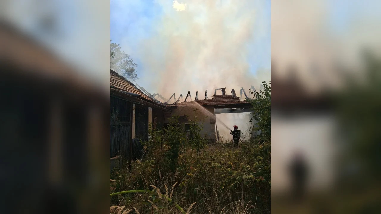 Foc pe 20 ha la Hidișelu de Jos: Garda 1 Mai pe teren
