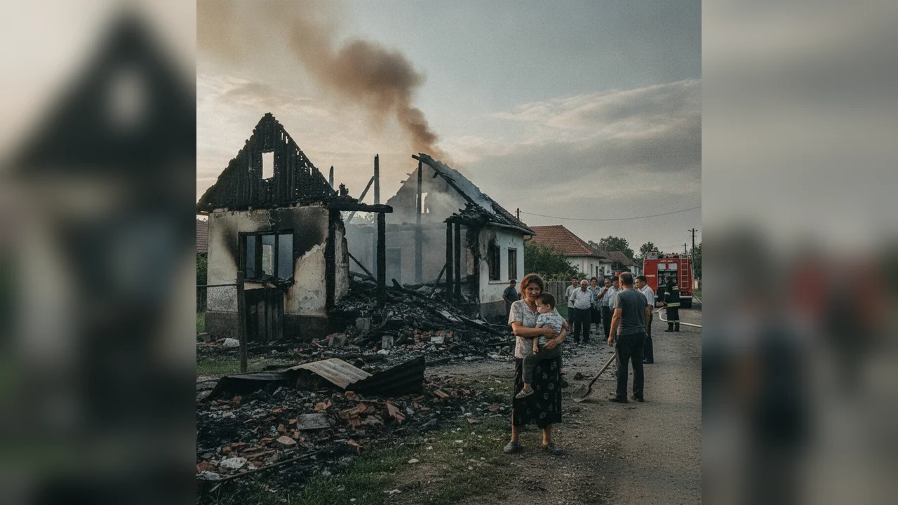 Incendiu în Vadu Crișului: Magazie distrusă, cauză jocul unui copil