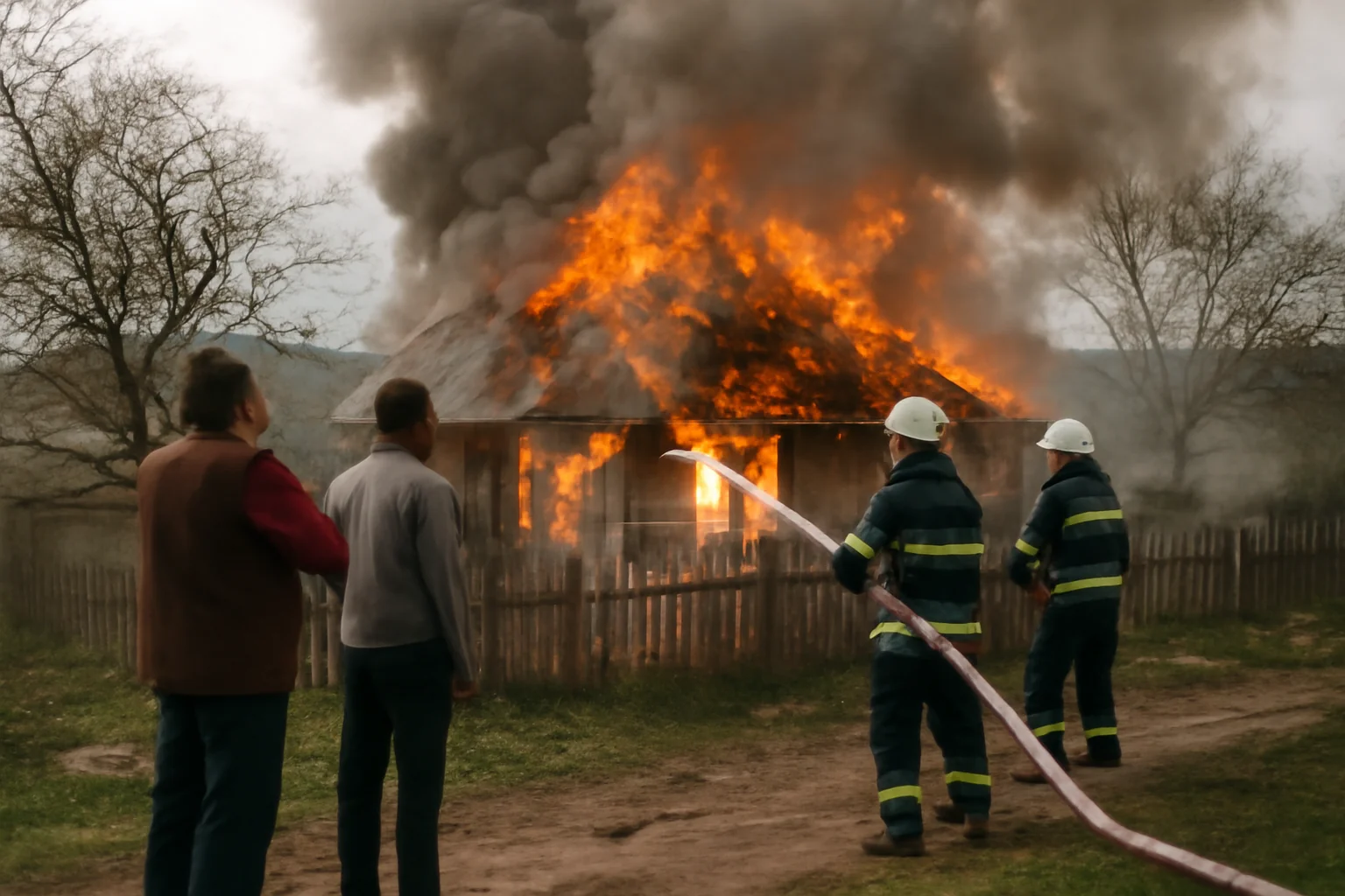 Incendiu la o gospodărie din Lacu Sărat, comuna Pomezeu, anunțat de pompierii din Oradea
