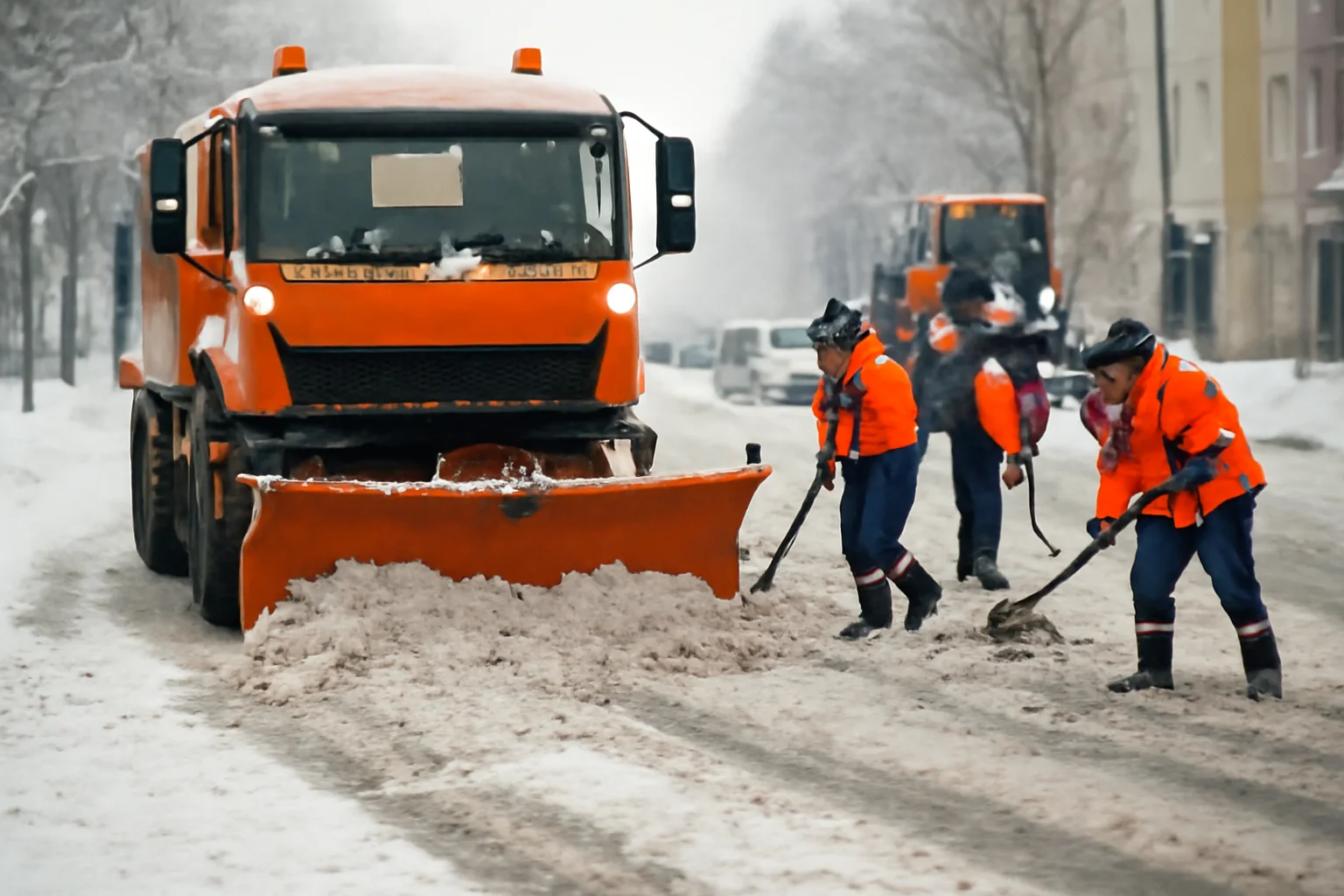 Intervenții de deszăpezire în Oradea: peste 20 de utilaje și 950 de tone de sare folosite pe carosabil