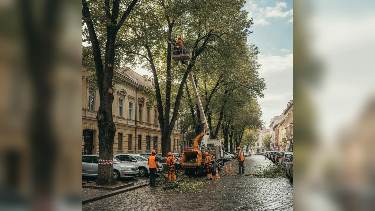 Lucrări de toaletare și doborâre arbori în Oradea, 21-25 septembrie
