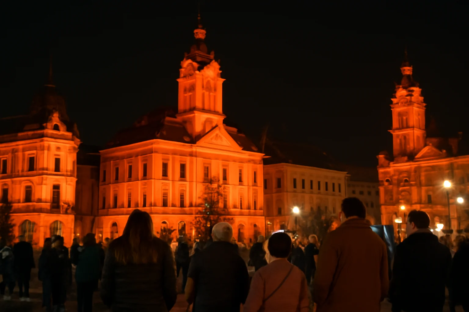 Oradea marchează Ziua Mondială a Luptei Împotriva Cancerului prin iluminarea în portocaliu a unor obiective cheie