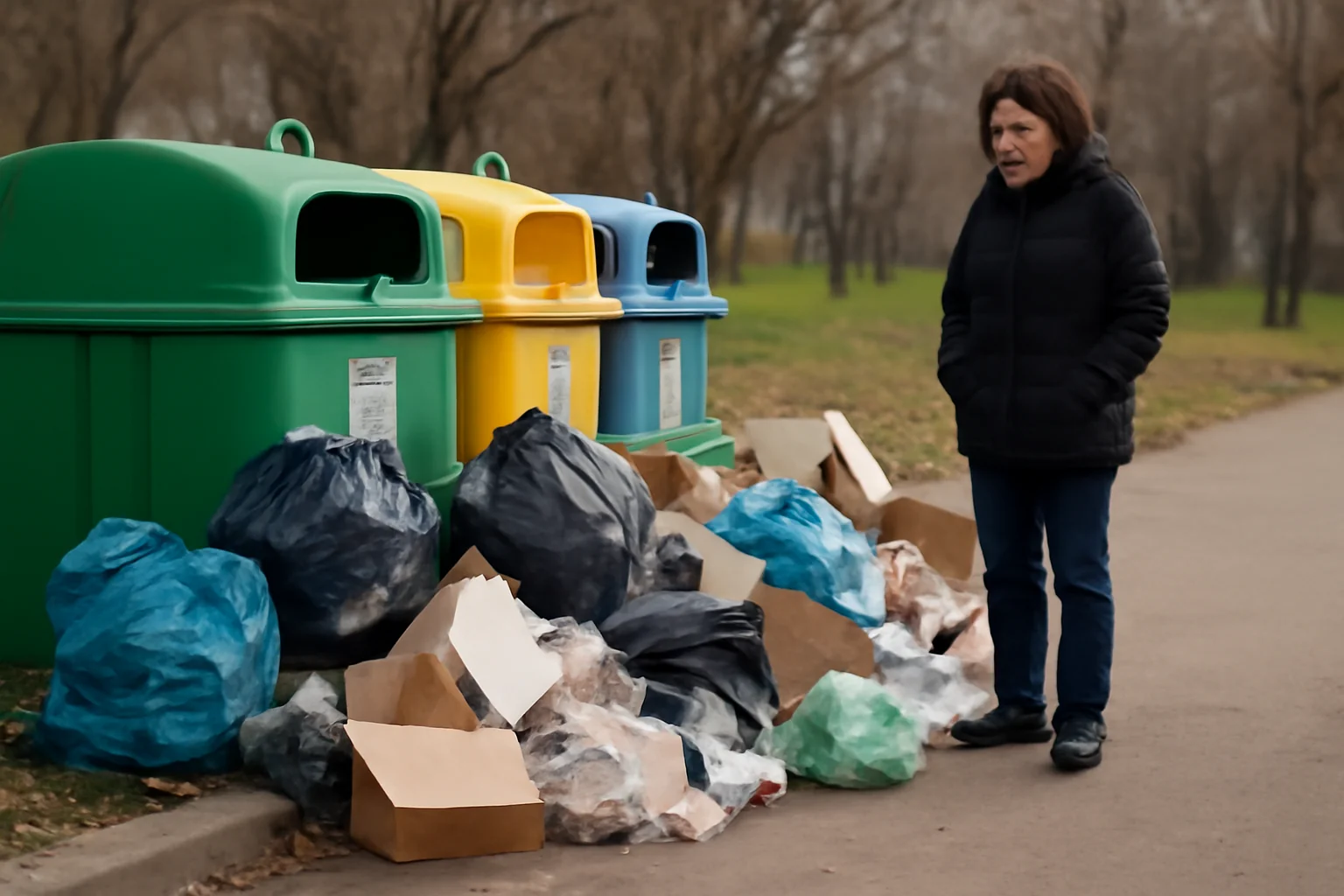 Primăria Oradea avertizează asociațiile de proprietari privind deșeurile abandonate la insulele ecologice