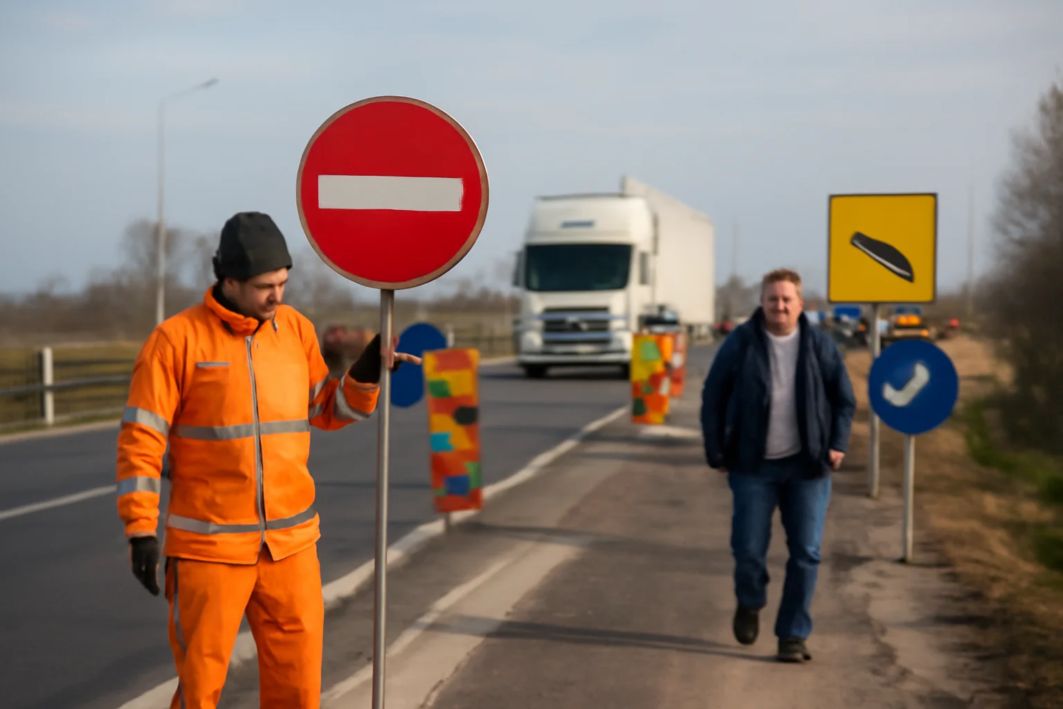 Restricții de circulație pe DN 79 la intersecția cu Centura Oradea pentru lucrările la pasajul denivelat