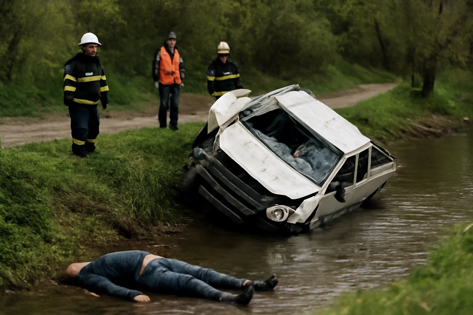 Șofer decedat după ce o autoutilitară a căzut în pârâul Peța, lângă Oradea