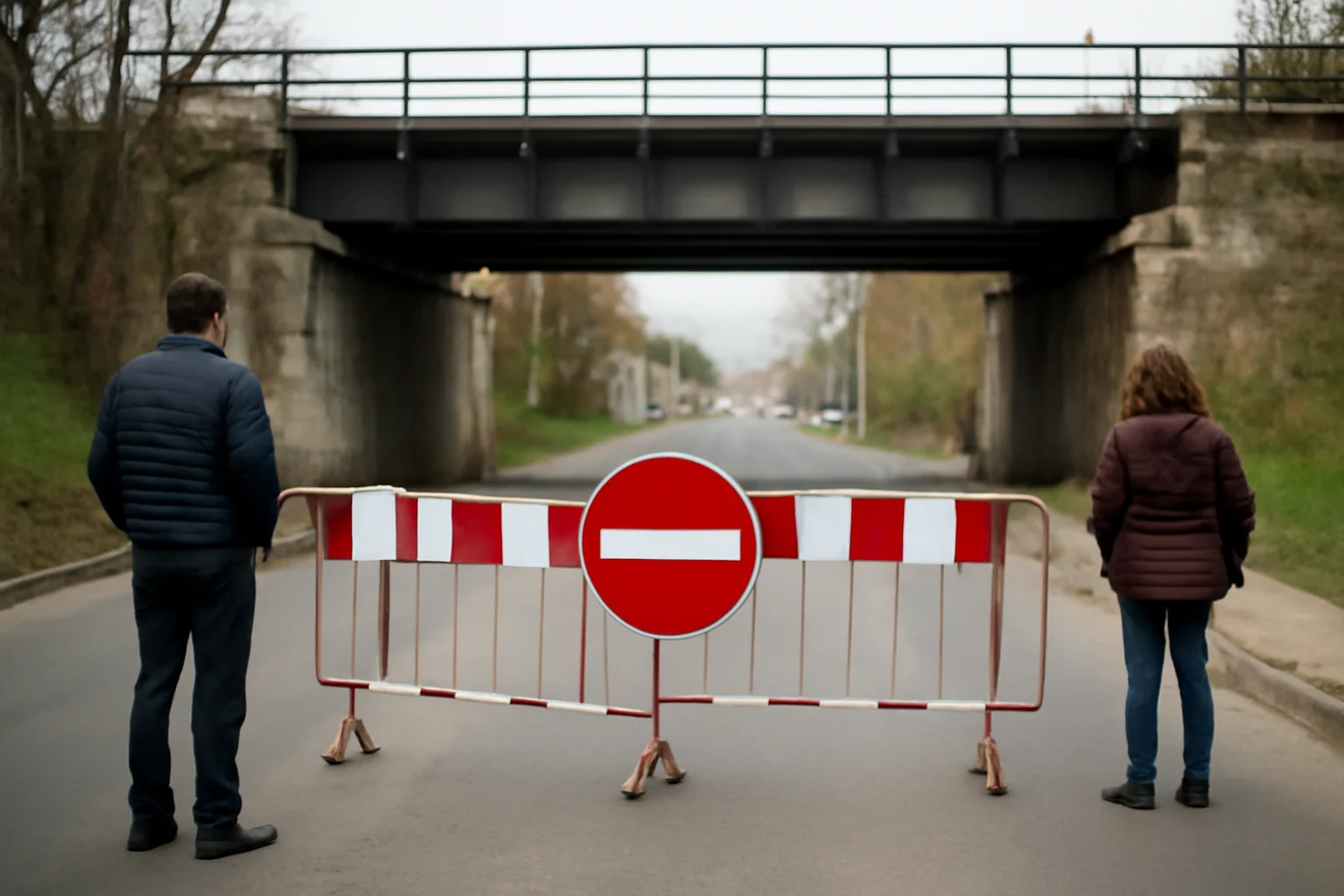Trafic rutier oprit temporar sub pasajul feroviar de pe strada Codrilor din Oradea în acest weekend